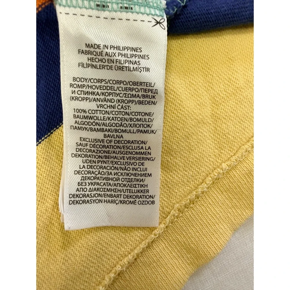 Polo Ralph Lauren Mens Large Iconic Classic Striped Ivy Rugby Shirt Multi Color